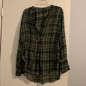 Banana Republic Sheer Plaid Tunic - Size XL